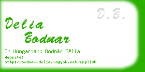 delia bodnar business card